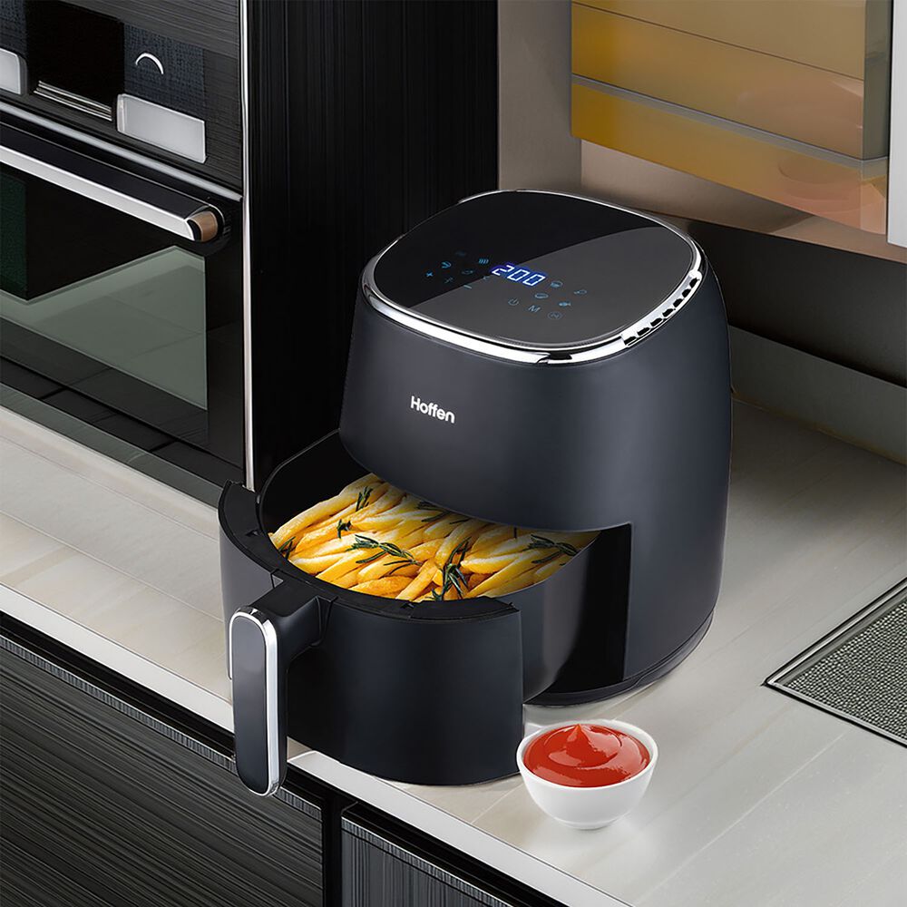 HOFFEN Air Fryer Frytkownica beztłuszczowa Hoffen, 1500 W, 5 l, czarna matowa