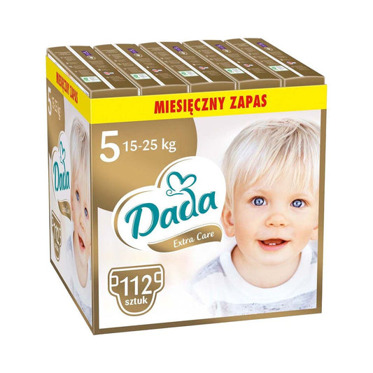 DADA Pieluszki Extra Care 5 Junior, 15-25 kg, 112 szt., superchłonny wkład