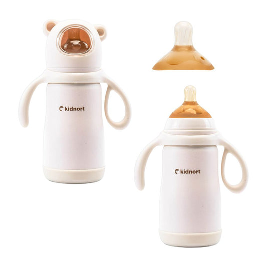 KIDNORTButelka termiczna do karmienia Kidnort Paere, 270 ml, różowa