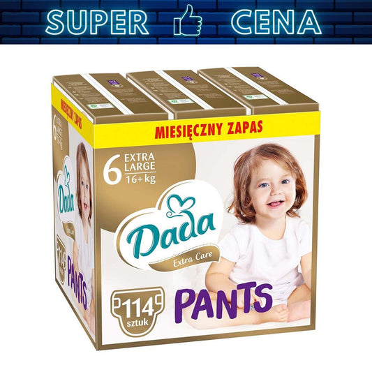 DADA Pieluchomajtki Dada Extra Care Pants 6 XL, 16+ kg, 114 szt., superchłonny wkład