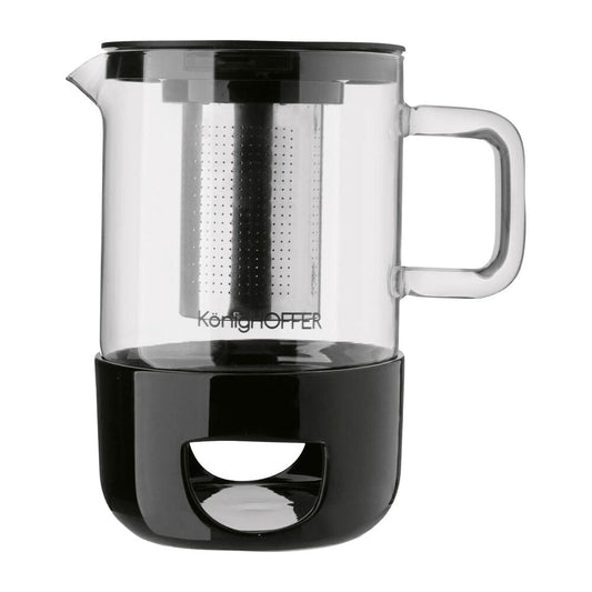 KONIGHOFFER Dzbanek z zaparzaczem Konighoffer Bonito, 1 l, z ceramicznym podgrzewaczem