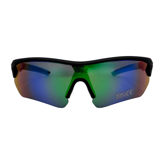 HIMOUNTAIN Okulary przeciwsłoneczne sportowe UV400 HiMountain, czarno-zielone