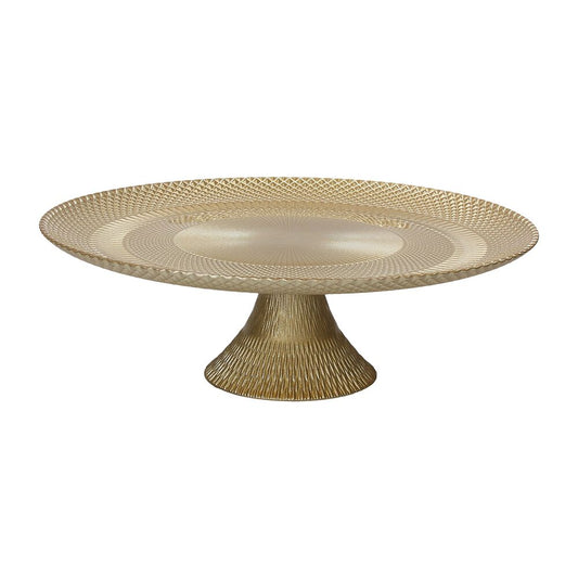 TOGNANA Patera szklana Tognana Natale Lust, 28 cm, złota