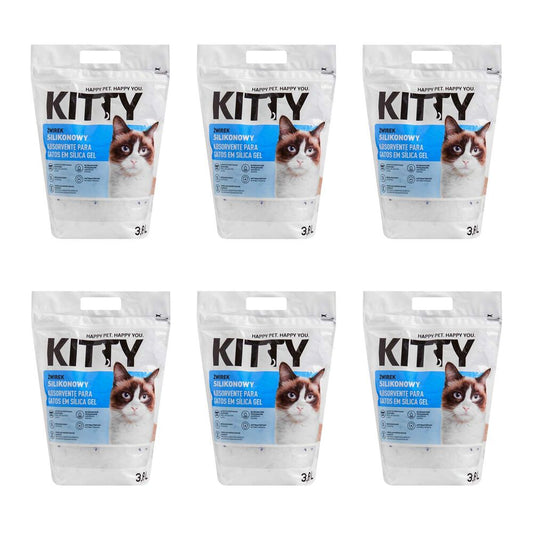 KITTY Żwirek dla kota Kitty, silikonowy, biały, 6 x 3,8L