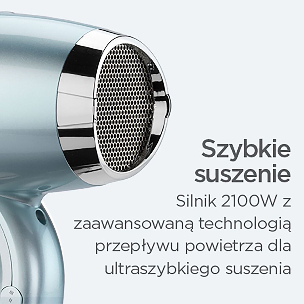 BABYLISS Suszarka BaByliss Hydro Fusion 2100 D773DE, 2100 W, niebieska