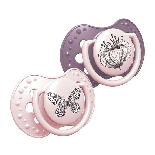 LOVI Komplet 2 smoczków dynamicznych Botanic Girl, 6-18m