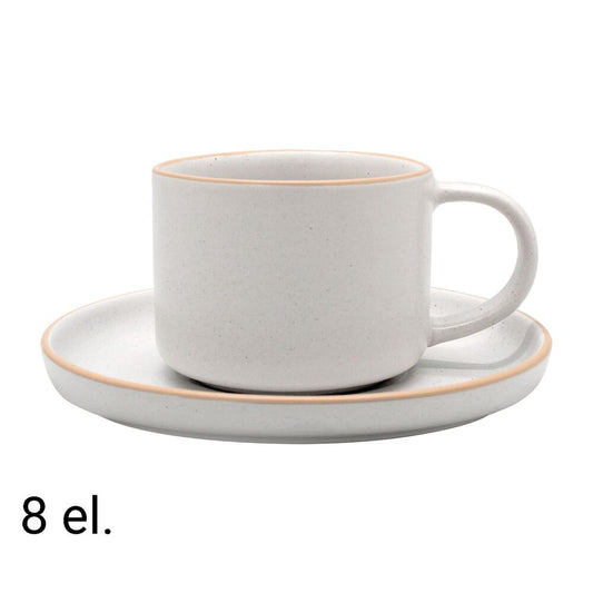 MG HOME Zestaw do kawy MG Home Artena White, 220 ml, 4 elementy, biały