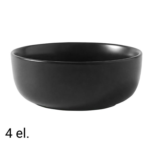 MG HOME Zestaw misek z kamionki MG Home Artena Black,780 ml, 4 sztuki, czarne