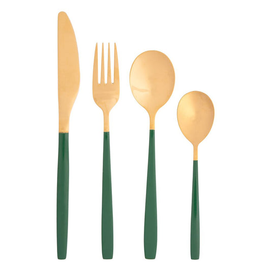 ALTOM DESIGN Zestaw sztućców Altom Design Noble, 24 elementy, złoto-zielone