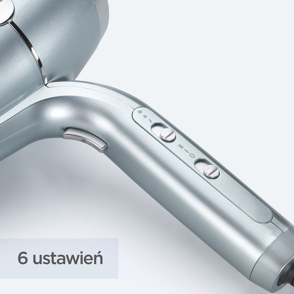 BABYLISS Suszarka BaByliss Hydro Fusion 2100 D773DE, 2100 W, niebieska
