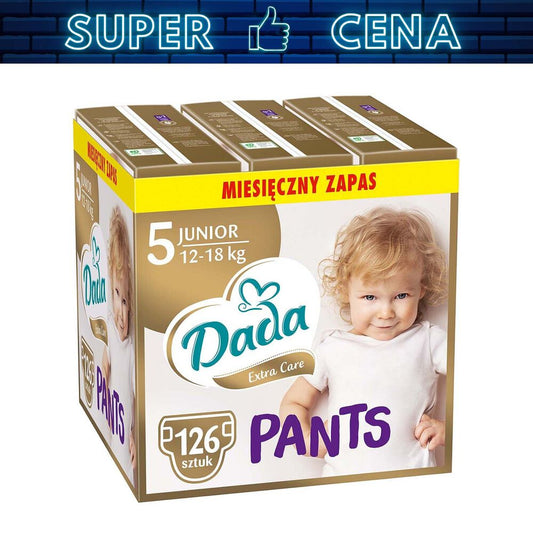 DADA Pieluchomajtki Dada Extra Care Pants 5 Junior, 12-18 kg, 126 szt., superchłonny wkład