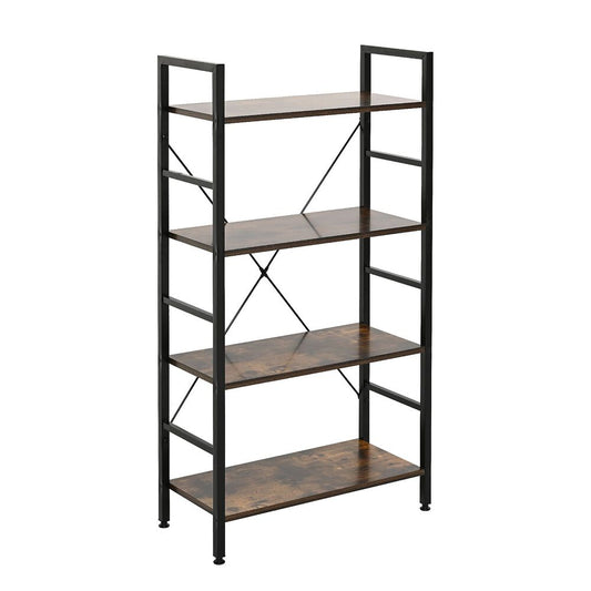 OTE Regał loft 60 x 28 x 118 cm OTE, 4 półki, melamina, ciemnobrązowy