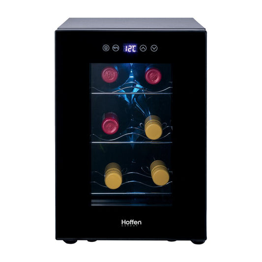 HOFFEN EXPERT Lodówka na wino Hoffen Expert, 13 l, na 6 butelek, LED, czarna