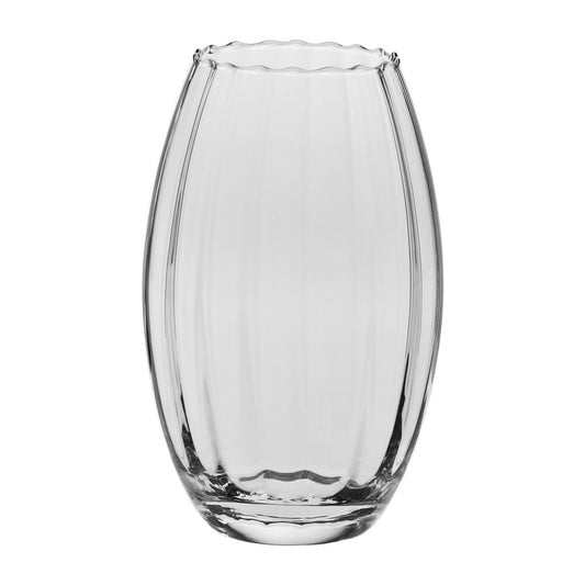 KROSNO GLASSWazon szklany Krosno Home, 23,5 cm, ryflowany