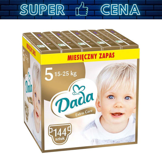 DADA Pieluszki Dada Extra Care 5, 15-25 kg, 144 szt., superchłonny wkład