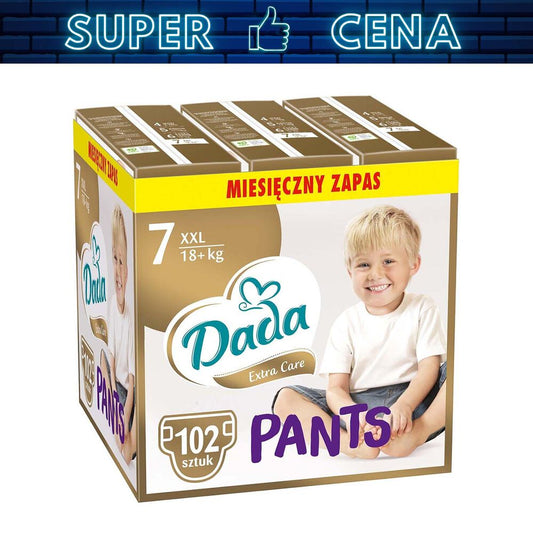 DADA Pieluchomajtki Dada Extra Care Pants 7 XXL, 18+ kg, 102 szt., superchłonny wkład