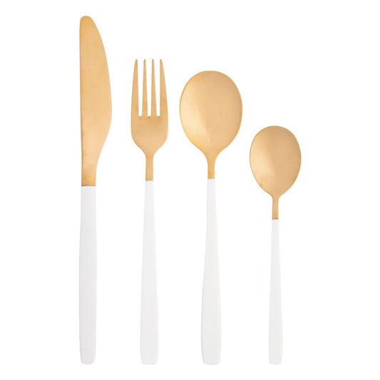 ALTOM DESIGN Zestaw sztućców Altom Design Noble, 24 elementy, złoto-białe