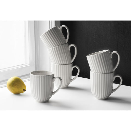LUBIANA Zestaw kubków porcelanowych Lubiana Daisy, 350 ml, 6 sztuk, białe