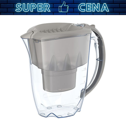 AQUAPHOR Dzbanek filtrujący AMETHYST do wody, 2,8l, szary, 3 wkłady B25 Maxfor