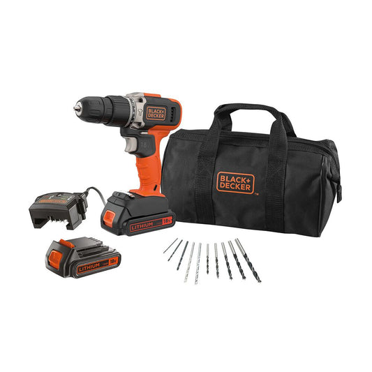 BLACK+DECKER Wiertarko-wkrętarka Black+Decker, 18 V, 10 akcesoriów, torba