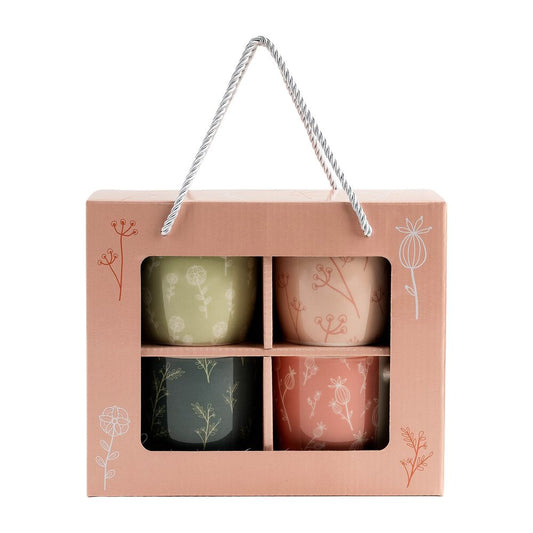 ALLIVIOZestaw kubków porcelanowych Allivio, 330 ml, 4 sztuki, gałązki