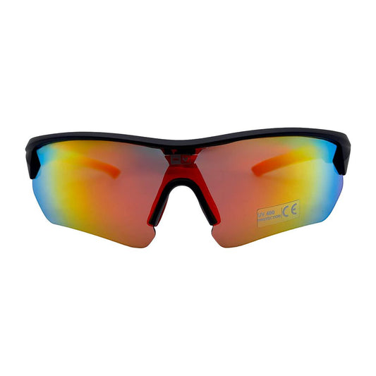 HIMOUNTAIN Okulary przeciwsłoneczne sportowe UV400 HiMountain, czarno-pomarańczowe