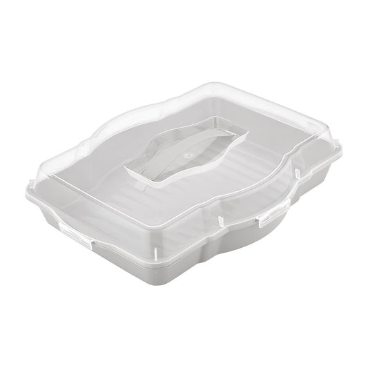 FLORINA Pojemnik na ciasto Florina 46 x 35 x 10 cm, plastikowy, pokrywa z uchwytem