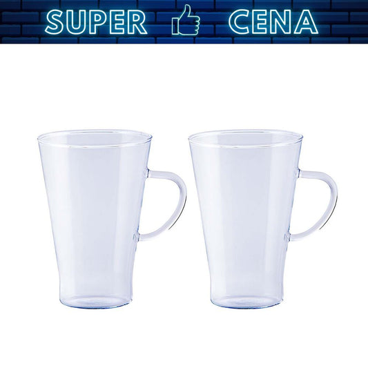 TERMISIL Komplet 2 szklanek żaroodpornych LATTE, 0,4 l