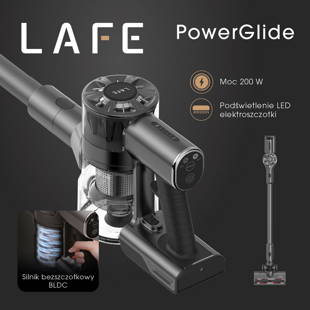 LAFE Odkurzacz pionowy Lafe PowerGlide 200W, bezprzewodowy, 22 kPa