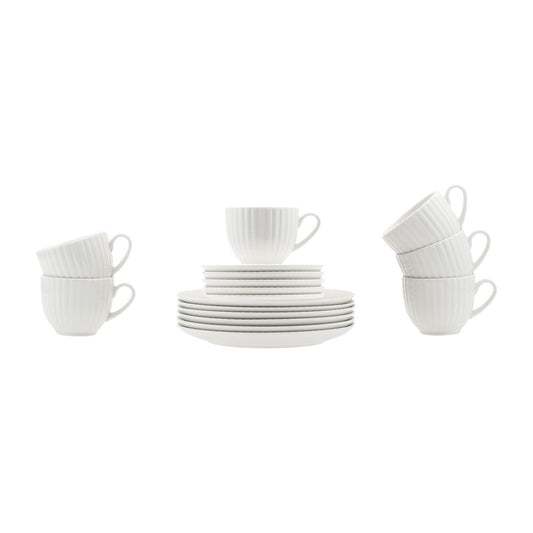 LUBIANA Zestaw do kawy z porcelany Lubiana Daisy, 200 ml, 12 elementów, biały