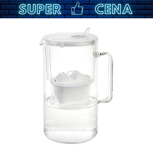 AQUAPHOR Dzbanek filtrujący szklany Aquaphor Glass, 2,5 l,  z wkładem Maxfor+ Mg, biały
