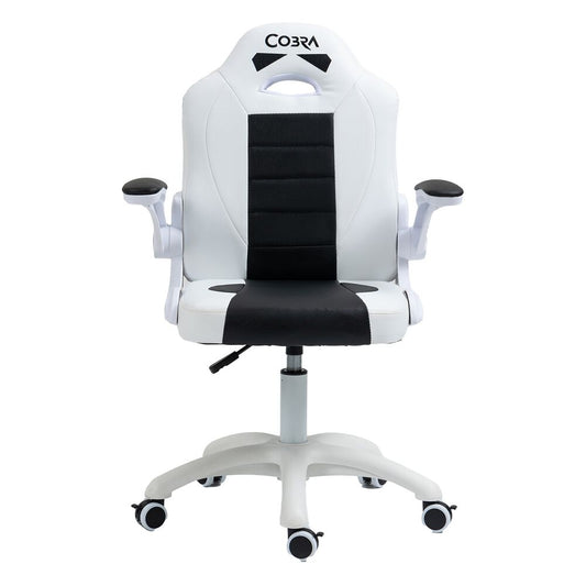 COBRA Fotel gamingowy COBRA JUNIOR, CRF – 2301, biało - czarny